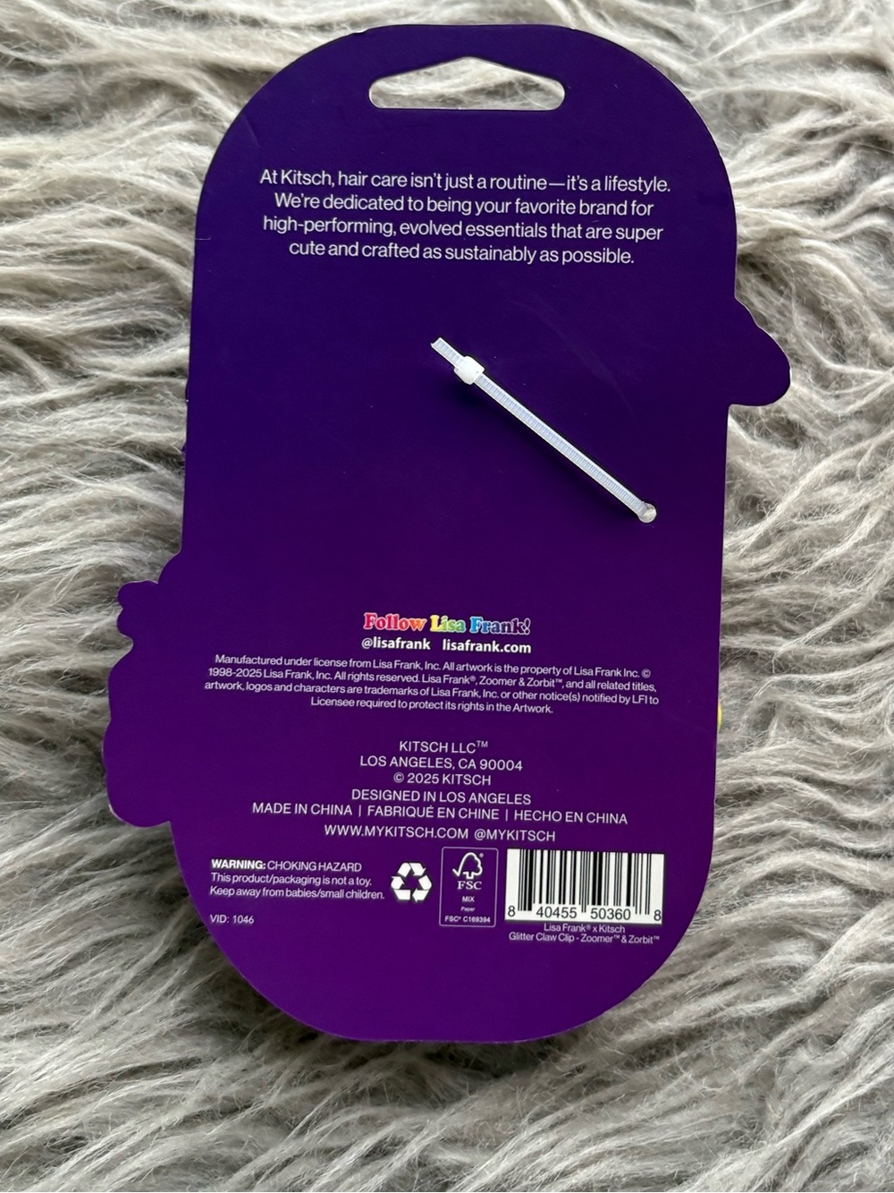 Kitsch x Lisa Frank glitter claw clip NWT - Picture 2 of 6